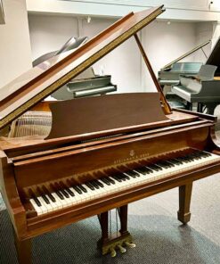 Used Steinway M Satin Mahogany Grand Piano Left Angle