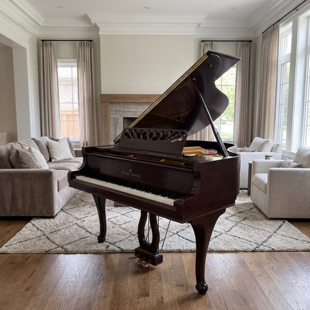 Used Young Chang G157 Grand in Satin Mahogany (Queen Anne Style)